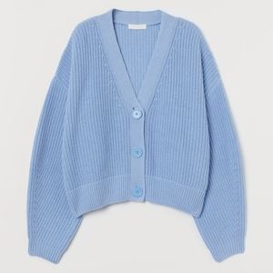 Brand New w/o tag! H&M Light blue Rib-knit Cardigan! XS
